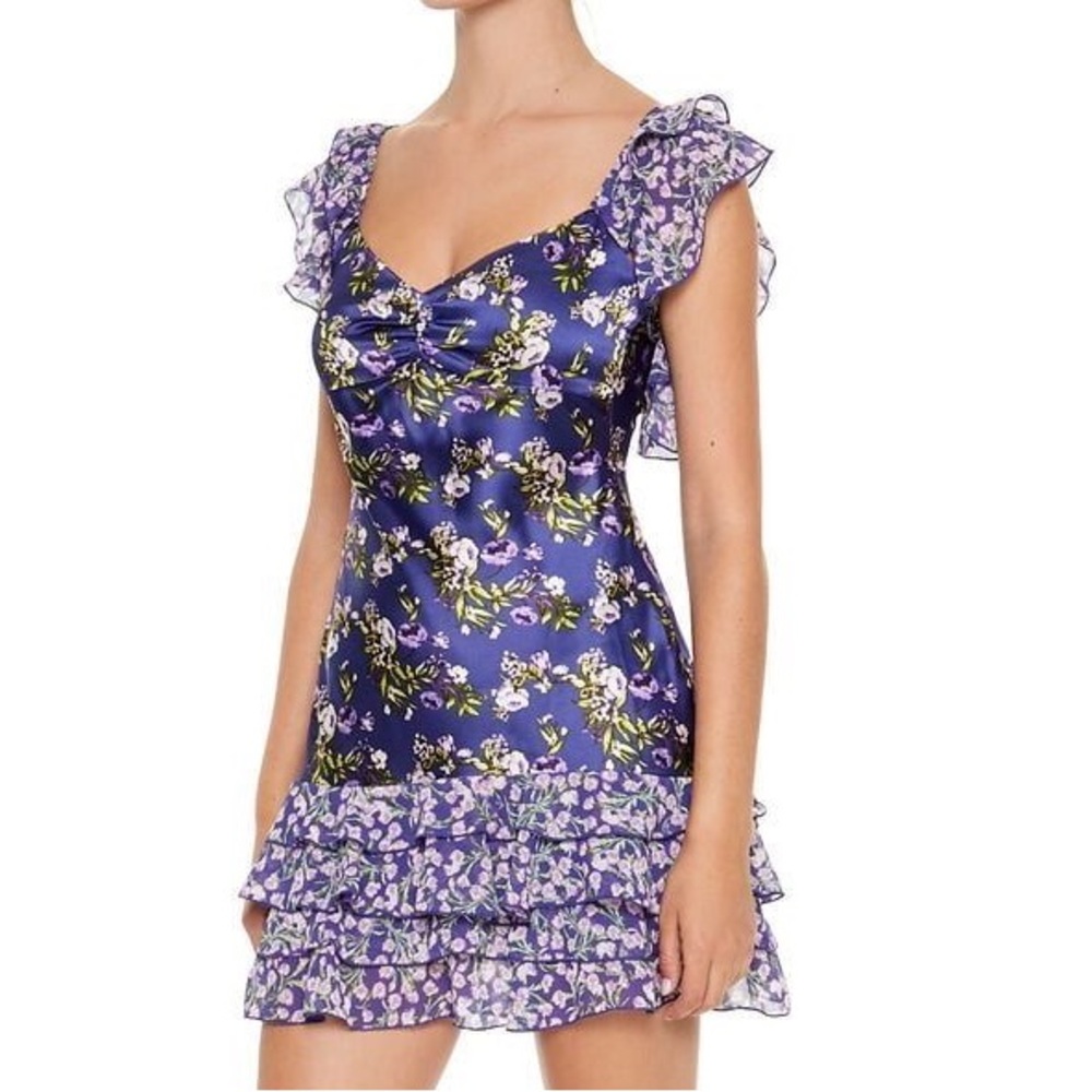 Forever 21 Tiered Floral Print Mini Dress